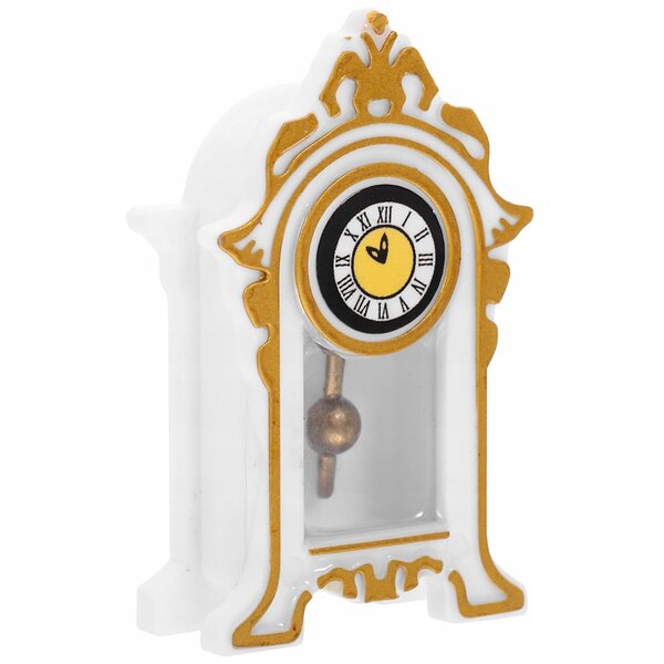 Mini Orologio a Pendolo in Resina per Decorazioni Miniature Eleganti e Vintage