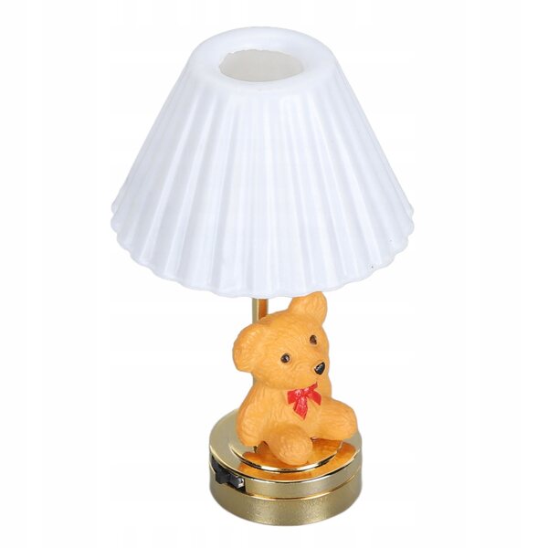 Dekorative LED-Puppenhauslampe mit Teddybär und warmem Licht