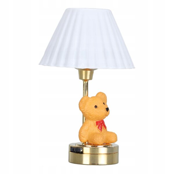 Dekorative LED-Puppenhauslampe mit Teddybär und warmem Licht
