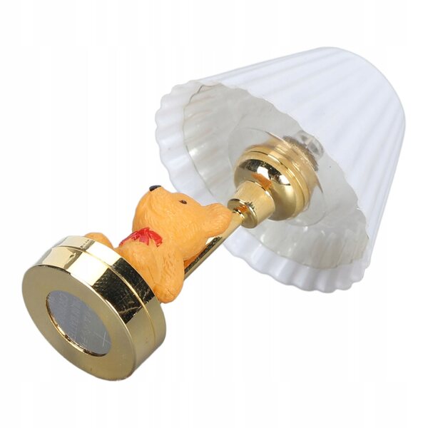 Dekorative LED-Puppenhauslampe mit Teddybär und warmem Licht