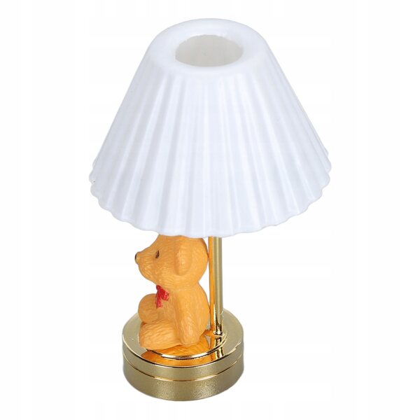 Dekorative LED-Puppenhauslampe mit Teddybär und warmem Licht