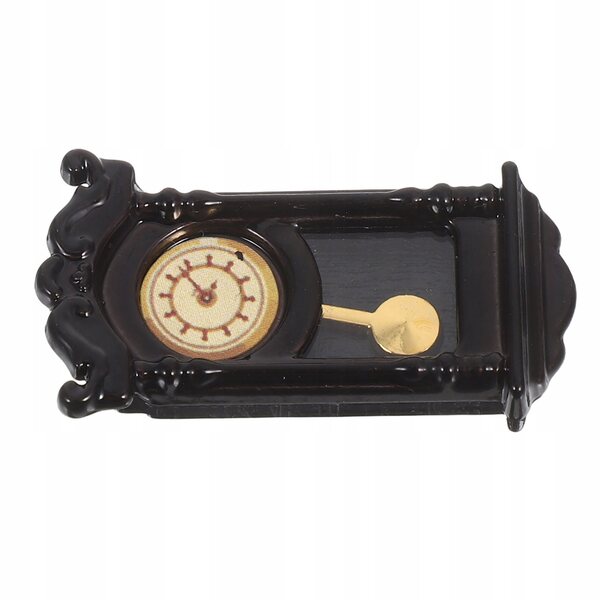 Mini orologio da parete in metallo stile retro per casa delle bambole