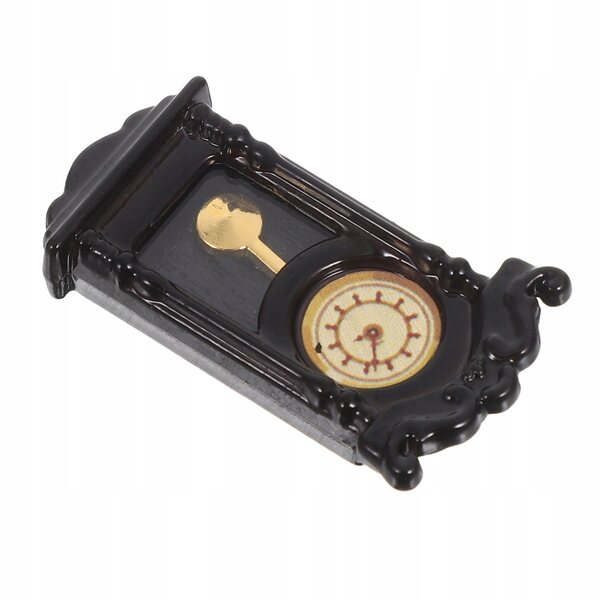 Mini orologio da parete in metallo stile retro per casa delle bambole