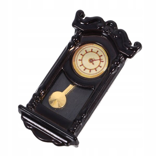 Mini orologio da parete in metallo stile retro per casa delle bambole
