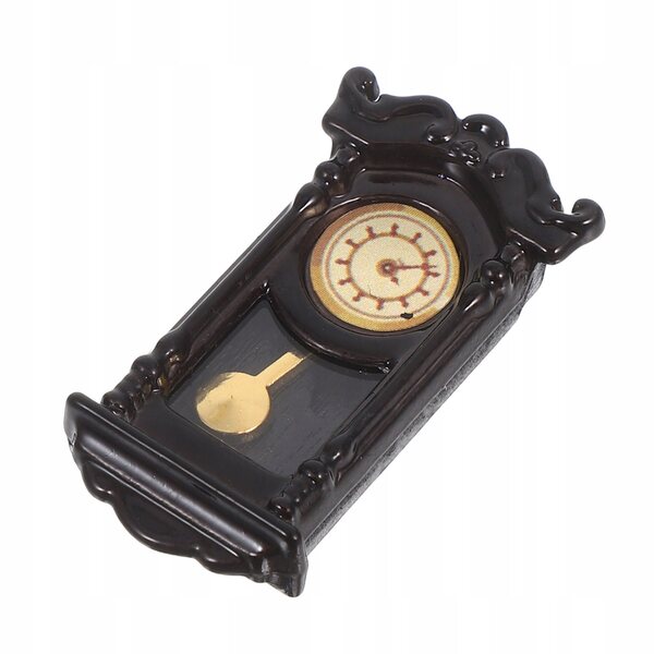 Mini orologio da parete in metallo stile retro per casa delle bambole
