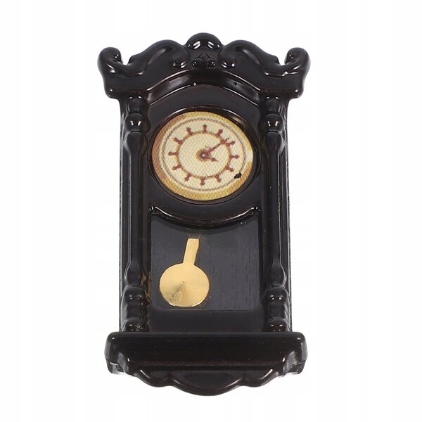 Mini orologio da parete in metallo stile retro per casa delle bambole