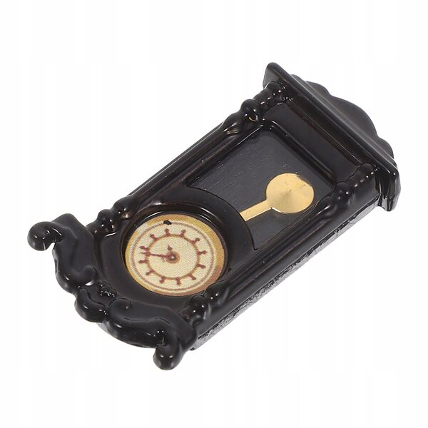 Mini orologio da parete in metallo stile retro per casa delle bambole