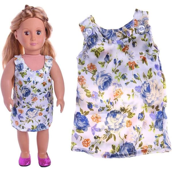 Abito Floreale Casual per Bambola 18 Pollici da 46 cm - Vestito Accessorio