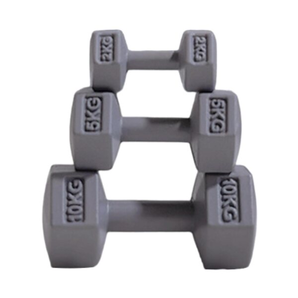 Set 3 Miniature Hantle Grigie per Decorazioni e Dollhouse, Mini Kettle Bell
