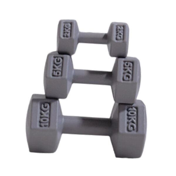 Set 3 Miniature Hantle Grigie per Decorazioni e Dollhouse, Mini Kettle Bell
