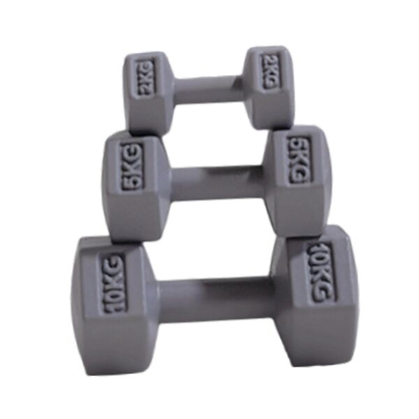 Set 3 Miniature Hantle Grigie per Decorazioni e Dollhouse, Mini Kettle Bell