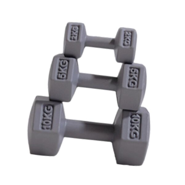 Set 3 Miniature Hantle Grigie per Decorazioni e Dollhouse, Mini Kettle Bell