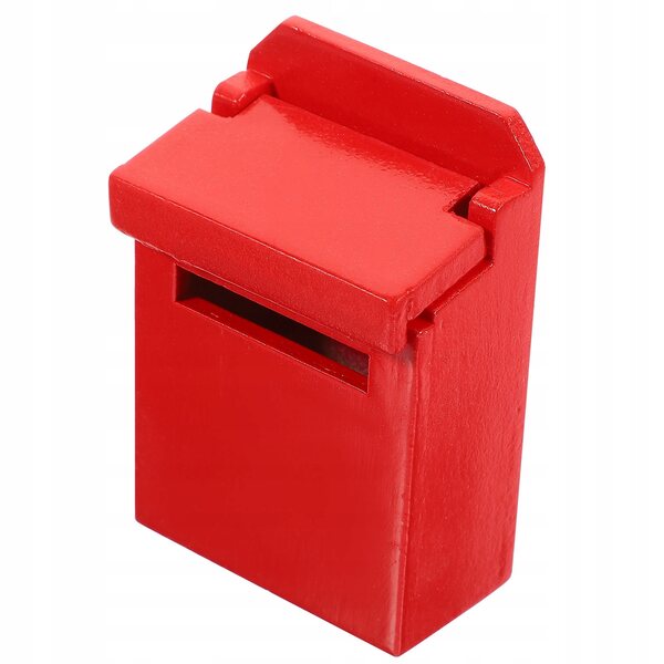 Mini casetta cassetta postale in legno rossa per arredamento casa 7x4,5x2,5 cm