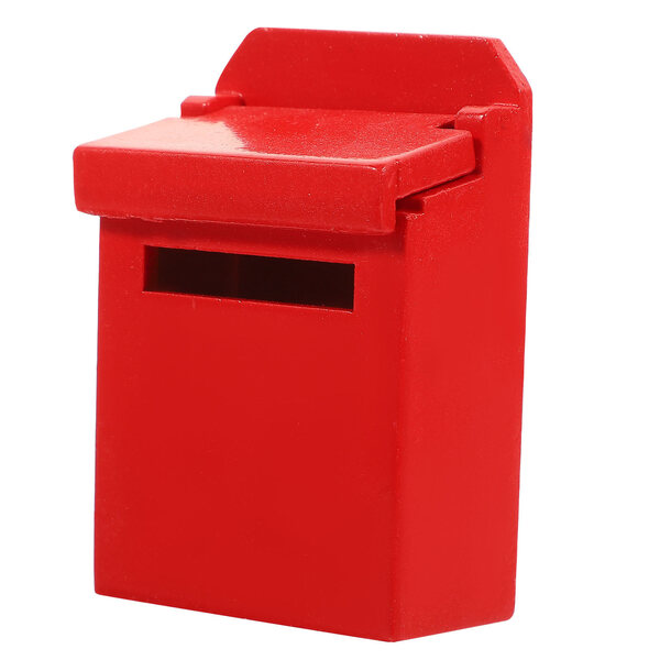 Mini casetta cassetta postale in legno rossa per arredamento casa 7x4,5x2,5 cm
