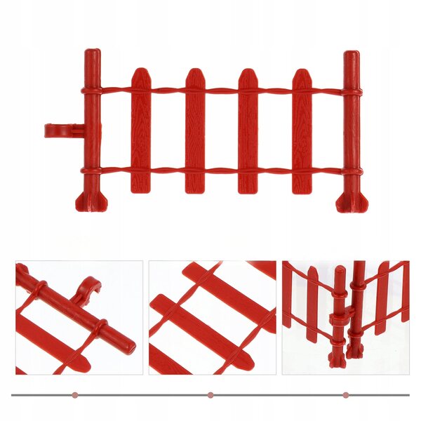 Set 50 pezzi recinzioni decorative in plastica per mini fattoria e giardino