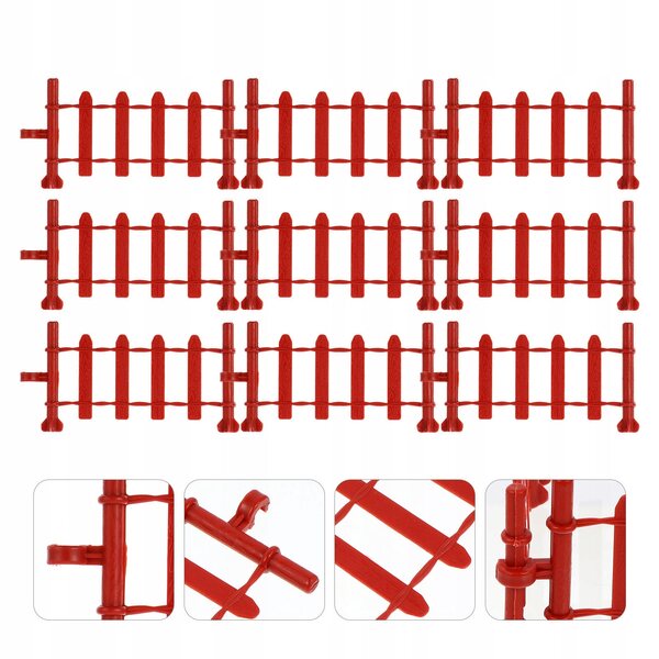 Set 50 pezzi recinzioni decorative in plastica per mini fattoria e giardino