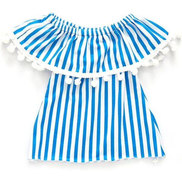 Gestreiftes Kleid für 46-cm-Puppen – Schulterfreies Kleid-Accessoire Uteruik