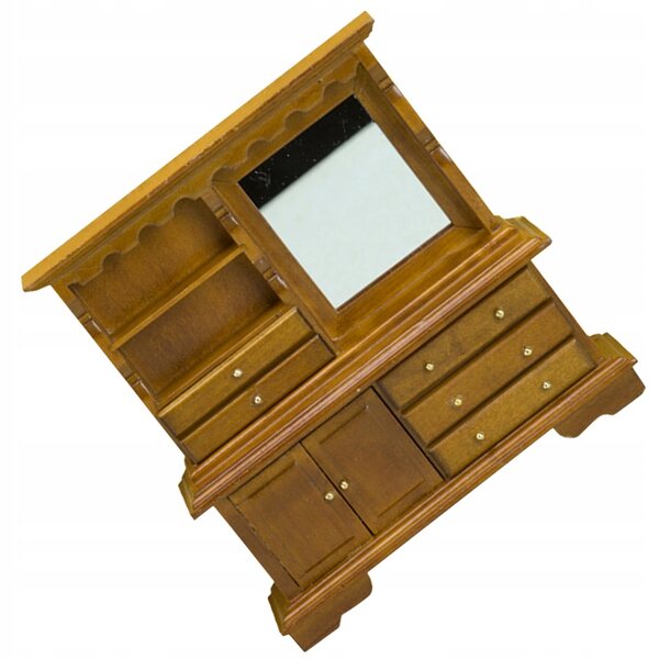 Mini commò in legno per casa delle bambole, decorazione miniatura resistente