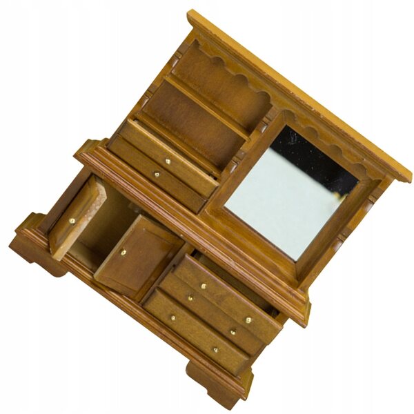 Mini commò in legno per casa delle bambole, decorazione miniatura resistente
