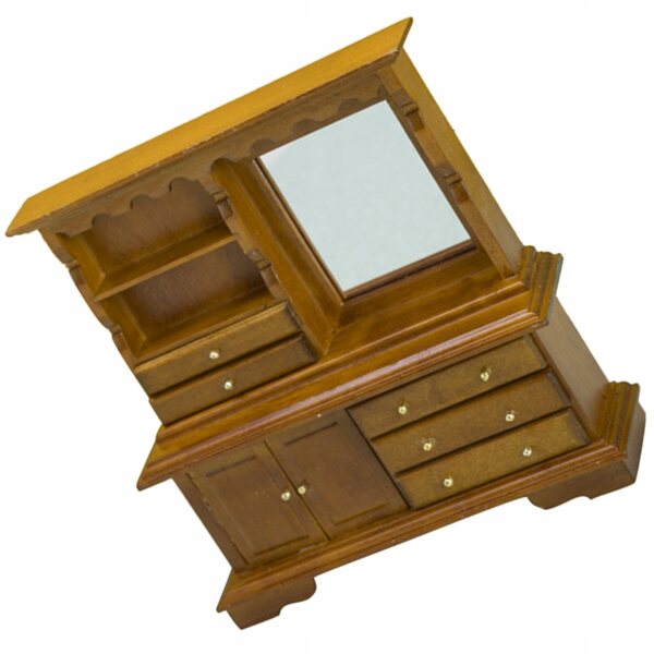 Mini commò in legno per casa delle bambole, decorazione miniatura resistente