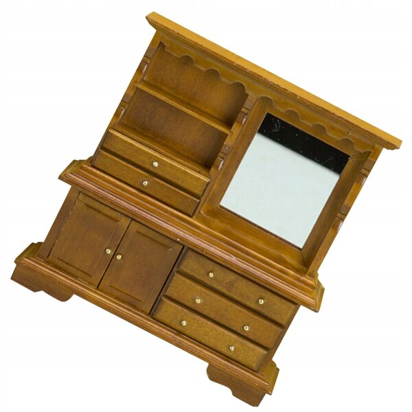Mini commò in legno per casa delle bambole, decorazione miniatura resistente