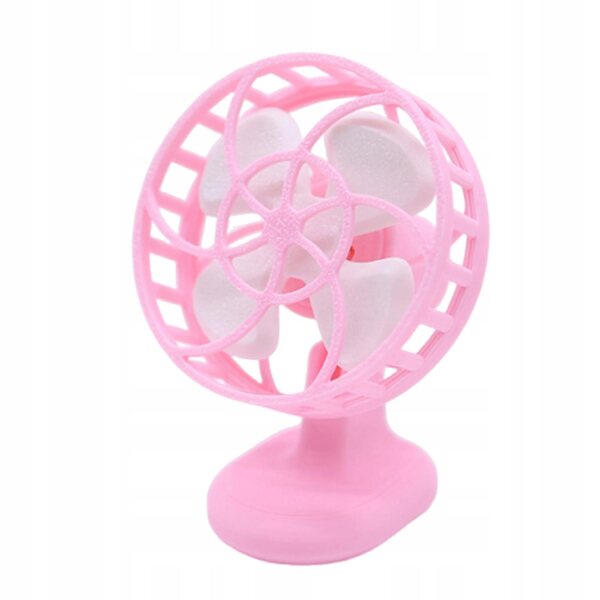 Mini ventilatore rosa per casa delle bambole in scala 1:12, accessorio realistico