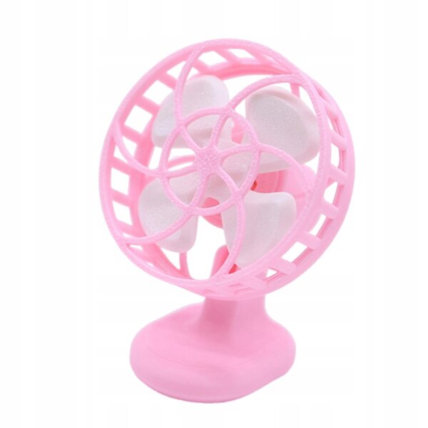 Mini ventilatore rosa per casa delle bambole in scala 1:12, accessorio realistico