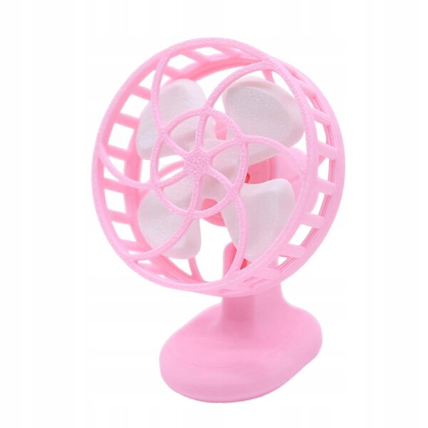 Mini ventilatore rosa per casa delle bambole in scala 1:12, accessorio realistico