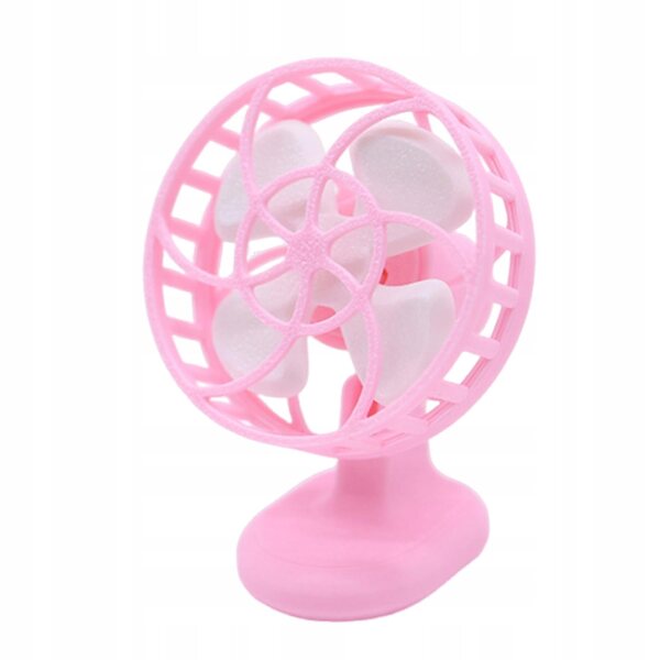 Mini ventilatore rosa per casa delle bambole in scala 1:12, accessorio realistico