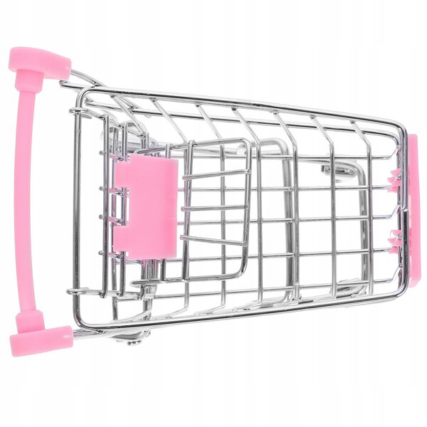 Mini Carrello della Spesa Giocattolo Rosa per Bambini - Gioco Educativo e Decorazione