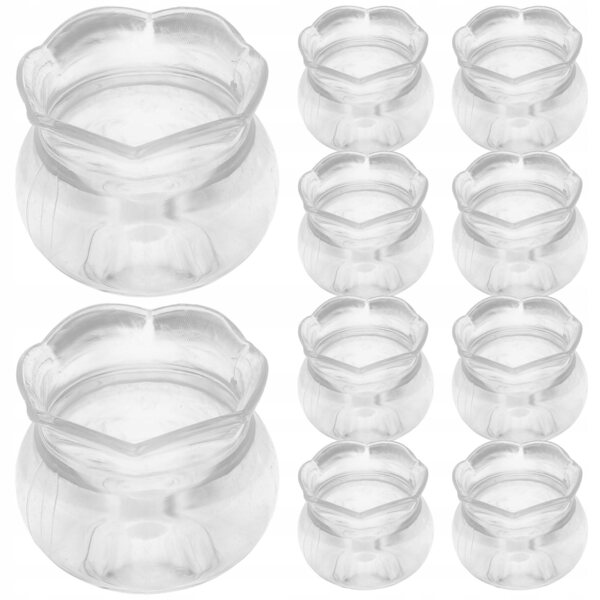 10 transparente Mini-Aquariumtabletts für Puppenhäuser, 3 x 3 x 2,4 cm