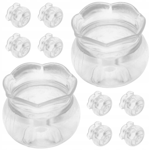 10 transparente Mini-Aquariumtabletts für Puppenhäuser, 3 x 3 x 2,4 cm