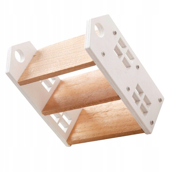 Miniatura moderna scaffale in legno per casa delle bambole e decorazioni