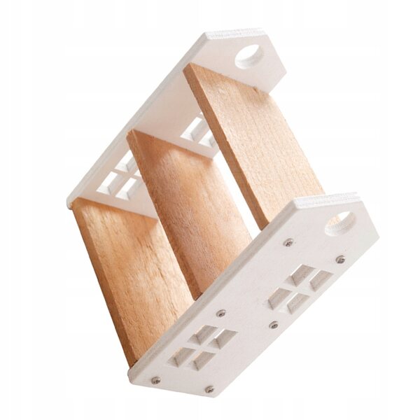 Miniatura moderna scaffale in legno per casa delle bambole e decorazioni