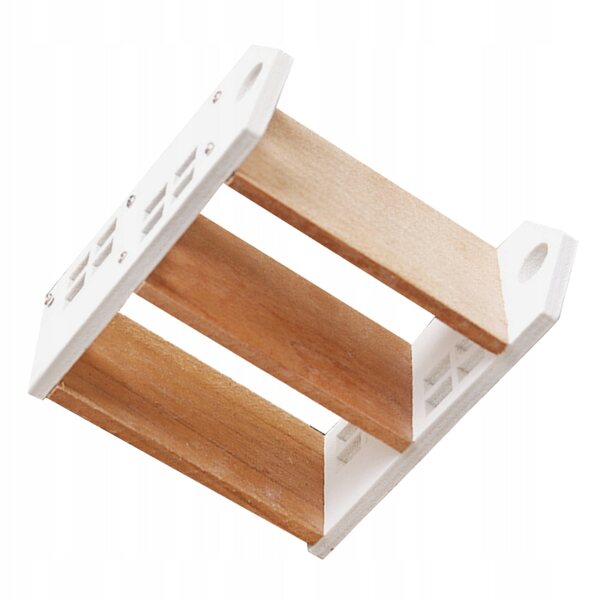 Miniatura moderna scaffale in legno per casa delle bambole e decorazioni
