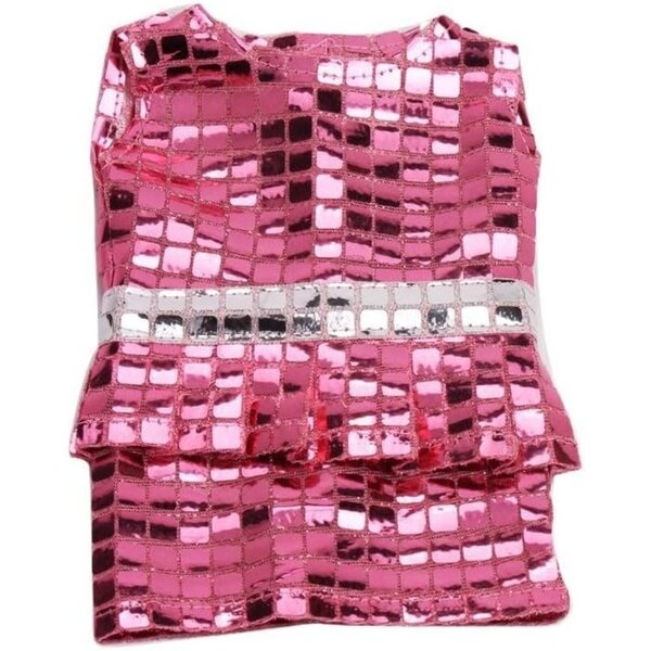 Abito Casual con Paillettes Rosa per Bambola Americana 46 cm - Vestito Elegante