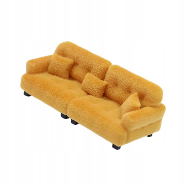 Miniatura Divano Realistico per Casa delle Bambole 1:25 Marrone in PLA