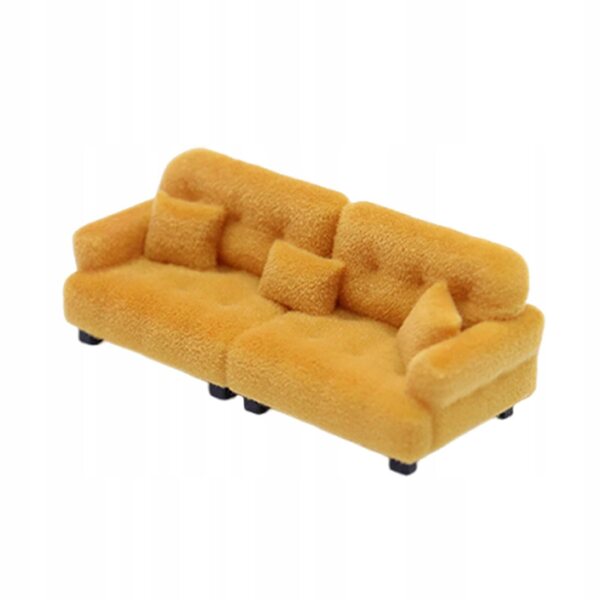 Miniatura Divano Realistico per Casa delle Bambole 1:25 Marrone in PLA