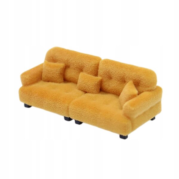 Miniatura Divano Realistico per Casa delle Bambole 1:25 Marrone in PLA