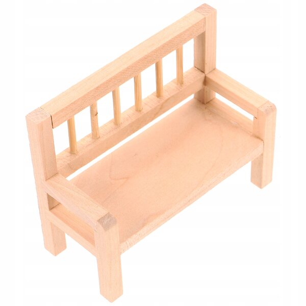 Mini panca in legno per casa delle bambole, decorazione creativa 8,5x6x3 cm