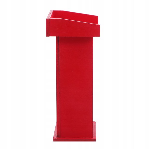 Podio in legno rosso scala 1:12 per casa delle bambole, accessorio miniatura realistico