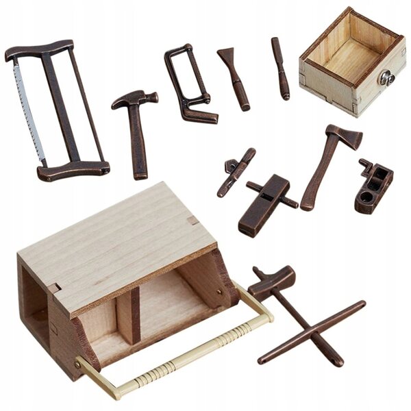 Mini Cassettiera per Attrezzi in Legno Decorativa e Pratica per Miniature