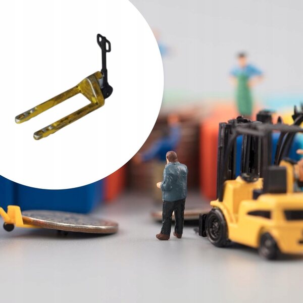 1/64 Gabelstaplermodell mit gelber Palette für Diorama und Mikrolandschaft