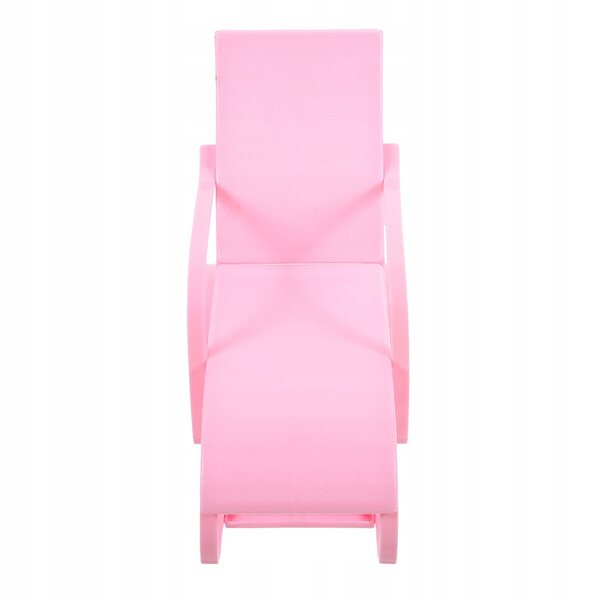Sedia da spiaggia in plastica rosa per bambole 17x11x8 cm