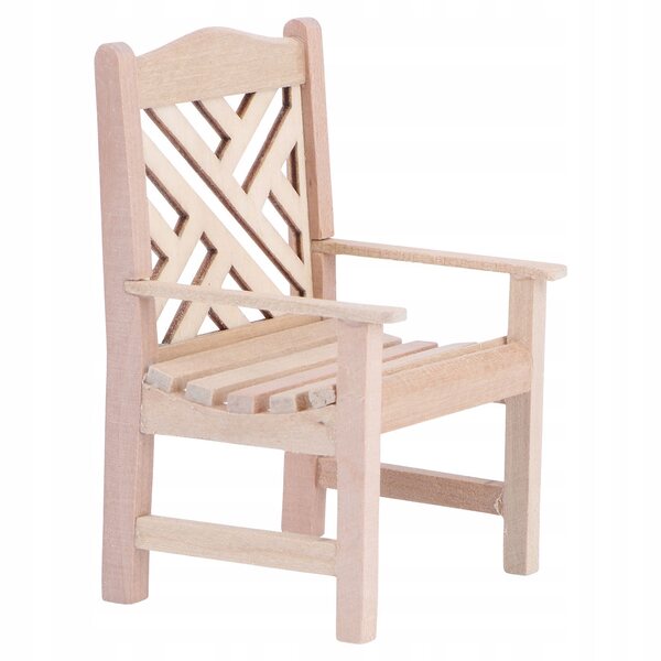 Miniatura Sedia in Legno per Casa delle Bambole, Design Elegante e Portatile