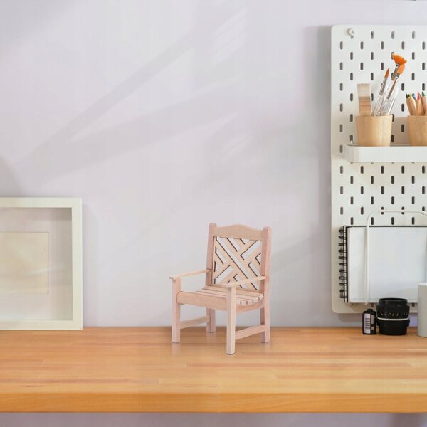 Miniatura Sedia in Legno per Casa delle Bambole, Design Elegante e Portatile