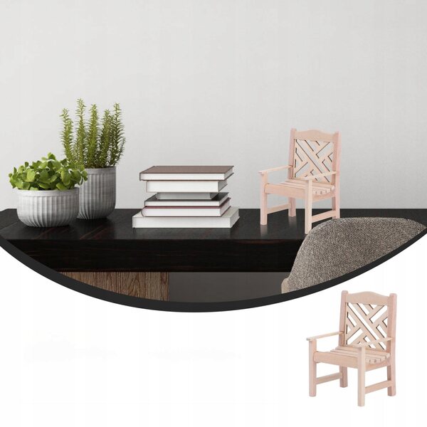 Miniatura Sedia in Legno per Casa delle Bambole, Design Elegante e Portatile