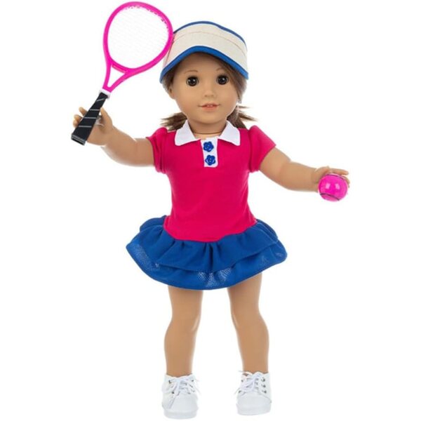 Set Abbigliamento Sportivo per Bambole 46 cm con Abito, Cappello e Accessori