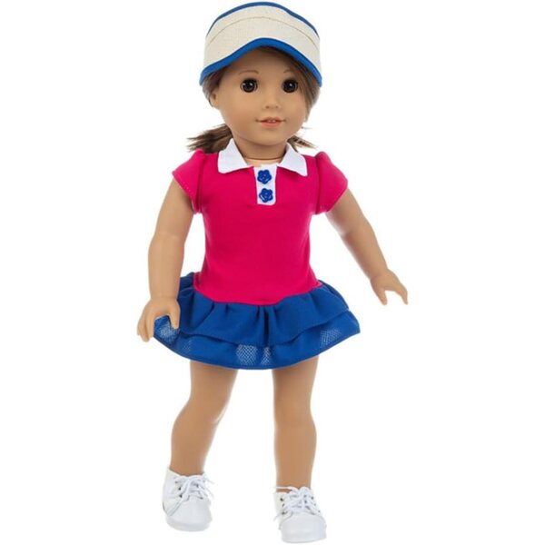 Set Abbigliamento Sportivo per Bambole 46 cm con Abito, Cappello e Accessori