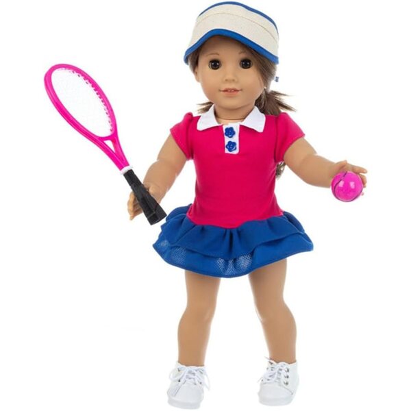Set Abbigliamento Sportivo per Bambole 46 cm con Abito, Cappello e Accessori